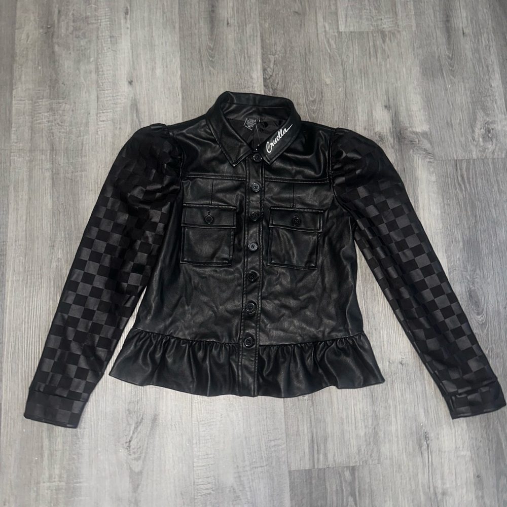 Her Universe Black Checkered faux Jacket